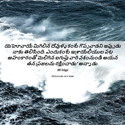 Picture 06 - నిర్గమకాండం 18:11 TELIRV - యెహోవాయే మిగిలిన - Bible Verse Picture