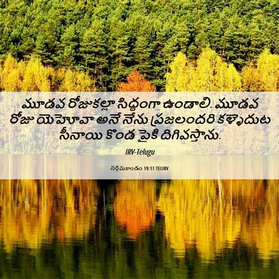 Picture 06 - నిర్గమకాండం 19:11 TELIRV - మూడవ రోజుకల్లా - Bible Verse Picture