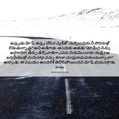 Picture 06 - నిర్గమకాండం 2:14 TELIRV - అప్పుడు మోషే - Bible Verse Picture
