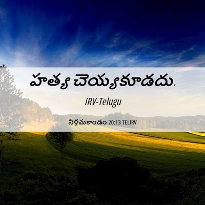 Picture 06 - నిర్గమకాండం 20:13 TELIRV - హత్య - Bible Verse Picture