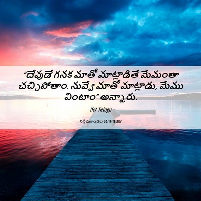 Picture 06 - నిర్గమకాండం 20:19 TELIRV - “దేవుడే గనక మాతో - Bible Verse Picture