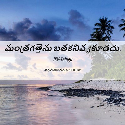 Picture 06 - నిర్గమకాండం 22:18 TELIRV - మంత్రగత్తెను - Bible Verse Picture