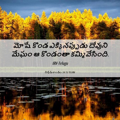 Picture 06 - నిర్గమకాండం 24:15 TELIRV - మోషే కొండ - Bible Verse Picture