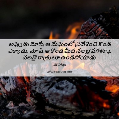 Picture 06 - నిర్గమకాండం 24:18 TELIRV - అప్పుడు మోషే ఆ - Bible Verse Picture
