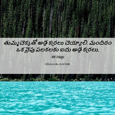 Picture 06 - నిర్గమకాండం 26:26 TELIRV - తుమ్మచెక్కతో అడ్డ - Bible Verse Picture