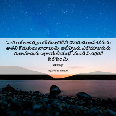 Picture 06 - నిర్గమకాండం 28:1 TELIRV - “నాకు యాజకత్వం - Bible Verse Picture