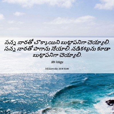 Picture 06 - నిర్గమకాండం 28:39 TELIRV - సన్న నారతో - Bible Verse Picture