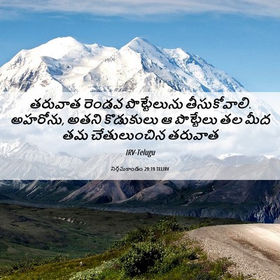 Picture 06 - నిర్గమకాండం 29:19 TELIRV - తరువాత రెండవ - Bible Verse Picture