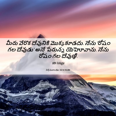 Picture 06 - నిర్గమకాండం 34:14 TELIRV - మీరు వేరొక - Bible Verse Picture