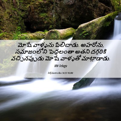 Picture 06 - నిర్గమకాండం 34:31 TELIRV - మోషే వాళ్ళను - Bible Verse Picture