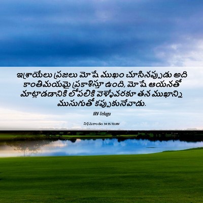 Picture 06 - నిర్గమకాండం 34:35 TELIRV - ఇశ్రాయేలు ప్రజలు - Bible Verse Picture