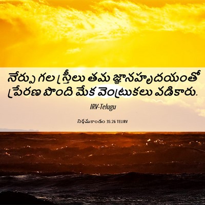 Picture 06 - నిర్గమకాండం 35:26 TELIRV - నేర్పు గల - Bible Verse Picture