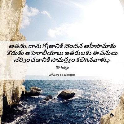 Picture 06 - నిర్గమకాండం 35:34 TELIRV - అతడు, దాను - Bible Verse Picture
