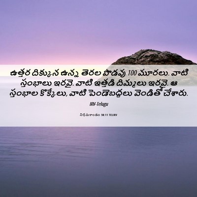 Picture 06 - నిర్గమకాండం 38:11 TELIRV - ఉత్తర దిక్కున - Bible Verse Picture
