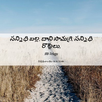 Picture 06 - నిర్గమకాండం 39:36 TELIRV - సన్నిధి బల్ల, దాని - Bible Verse Picture