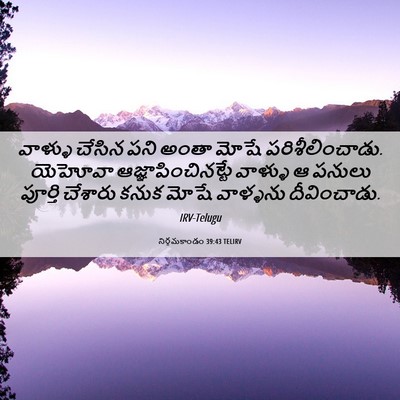 Picture 06 - నిర్గమకాండం 39:43 TELIRV - వాళ్ళు చేసిన పని - Bible Verse Picture
