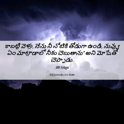 Picture 06 - నిర్గమకాండం 4:12 TELIRV - కాబట్టి వెళ్లు, - Bible Verse Picture