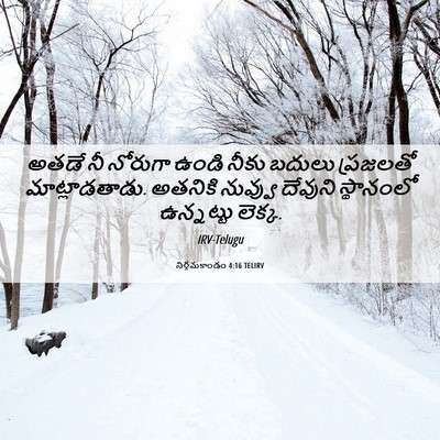Picture 06 - నిర్గమకాండం 4:16 TELIRV - అతడే నీ నోరుగా - Bible Verse Picture