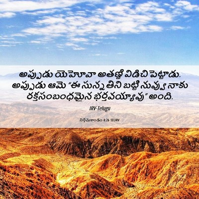 Picture 06 - నిర్గమకాండం 4:26 TELIRV - అప్పుడు యెహోవా - Bible Verse Picture