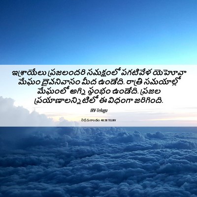 Picture 06 - నిర్గమకాండం 40:38 TELIRV - ఇశ్రాయేలు - Bible Verse Picture