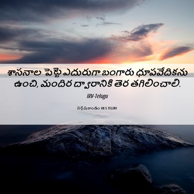 Picture 06 - నిర్గమకాండం 40:5 TELIRV - శాసనాల పెట్టె - Bible Verse Picture