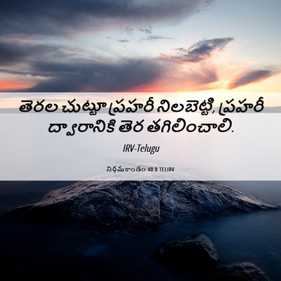 Picture 06 - నిర్గమకాండం 40:8 TELIRV - తెరల చుట్టూ - Bible Verse Picture