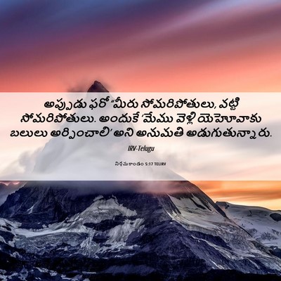 Picture 06 - నిర్గమకాండం 5:17 TELIRV - అప్పుడు ఫరో “మీరు - Bible Verse Picture