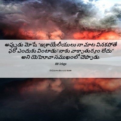 Picture 06 - నిర్గమకాండం 6:12 TELIRV - అప్పుడు మోషే - Bible Verse Picture