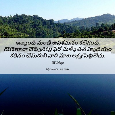Picture 06 - నిర్గమకాండం 8:15 TELIRV - ఇబ్బంది నుండి - Bible Verse Picture