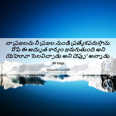 Picture 06 - నిర్గమకాండం 8:23 TELIRV - నా ప్రజలను నీ - Bible Verse Picture