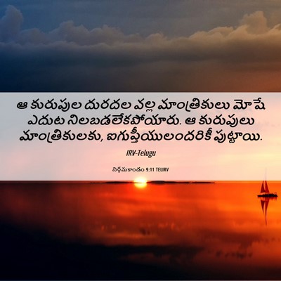 Picture 06 - నిర్గమకాండం 9:11 TELIRV - ఆ కురుపుల దురదల - Bible Verse Picture