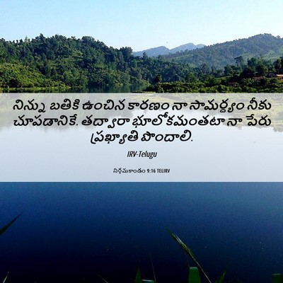 Picture 06 - నిర్గమకాండం 9:16 TELIRV - నిన్ను బతికి - Bible Verse Picture