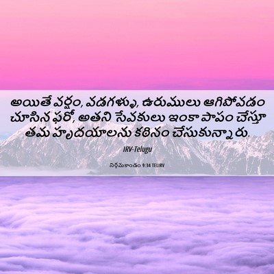 Picture 06 - నిర్గమకాండం 9:34 TELIRV - అయితే వర్షం, - Bible Verse Picture