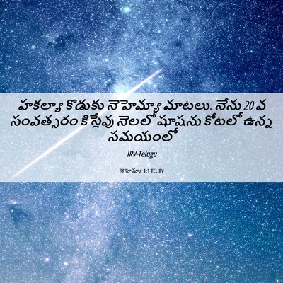 Picture 06 - నెహెమ్యా 1:1 TELIRV - హకల్యా కొడుకు - Bible Verse Picture