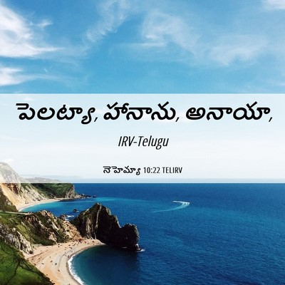 Picture 06 - నెహెమ్యా 10:22 TELIRV - పెలట్యా, హానాను, - Bible Verse Picture