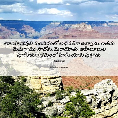 Picture 06 - నెహెమ్యా 11:11 TELIRV - శెరాయా దేవుని - Bible Verse Picture