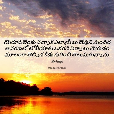Picture 06 - నెహెమ్యా 13:7 TELIRV - యెరూషలేంకు వచ్చాక - Bible Verse Picture