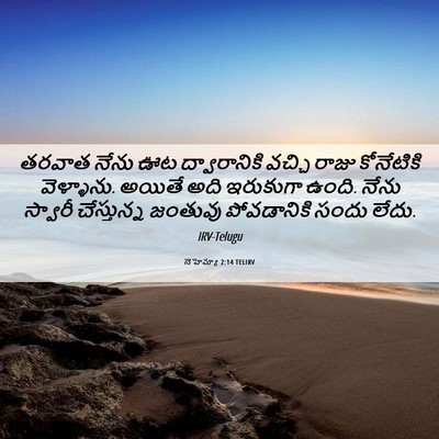 Picture 06 - నెహెమ్యా 2:14 TELIRV - తరవాత నేను ఊట - Bible Verse Picture