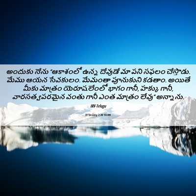 Picture 06 - నెహెమ్యా 2:20 TELIRV - అందుకు నేను - Bible Verse Picture