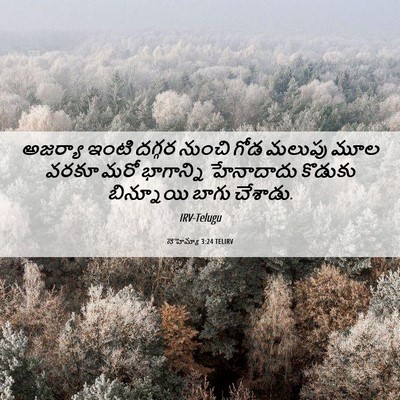 Picture 06 - నెహెమ్యా 3:24 TELIRV - అజర్యా ఇంటి దగ్గర - Bible Verse Picture