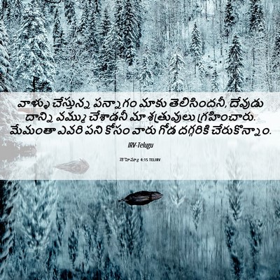 Picture 06 - నెహెమ్యా 4:15 TELIRV - వాళ్ళు చేస్తున్న - Bible Verse Picture