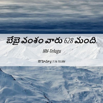 Picture 06 - నెహెమ్యా 7:16 TELIRV - బేబై వంశం వారు 628 - Bible Verse Picture