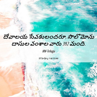 Picture 06 - నెహెమ్యా 7:60 TELIRV - దేవాలయ - Bible Verse Picture