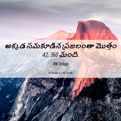 Picture 06 - నెహెమ్యా 7:66 TELIRV - అక్కడ సమకూడిన - Bible Verse Picture