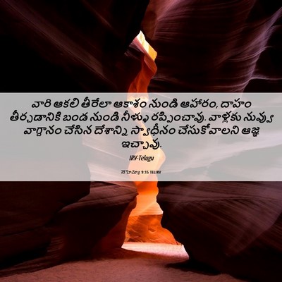 Picture 06 - నెహెమ్యా 9:15 TELIRV - వారి ఆకలి తీరేలా - Bible Verse Picture