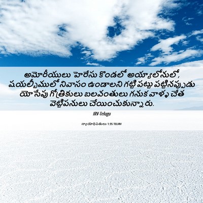 Picture 06 - న్యాయాధిపతులు 1:35 TELIRV - అమోరీయులు హెరేసు - Bible Verse Picture