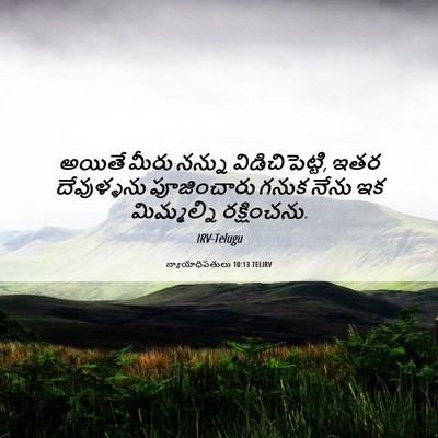 Picture 06 - న్యాయాధిపతులు 10:13 TELIRV - అయితే మీరు నన్ను - Bible Verse Picture