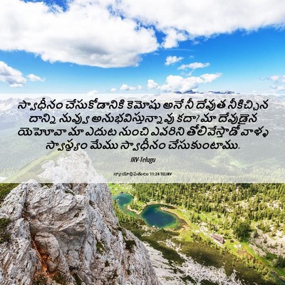 Picture 06 - న్యాయాధిపతులు 11:24 TELIRV - స్వాధీనం - Bible Verse Picture