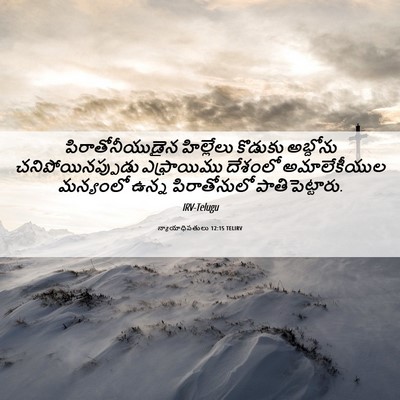 Picture 06 - న్యాయాధిపతులు 12:15 TELIRV - పిరాతోనీయుడైన - Bible Verse Picture