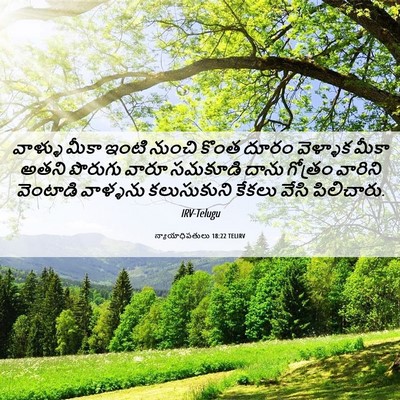 Picture 06 - న్యాయాధిపతులు 18:22 TELIRV - వాళ్ళు మీకా ఇంటి - Bible Verse Picture
